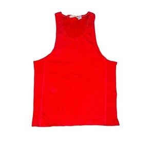 Claiborne Women's Red Sleeveless Racerback Tank Top Size XL vintage stretchy